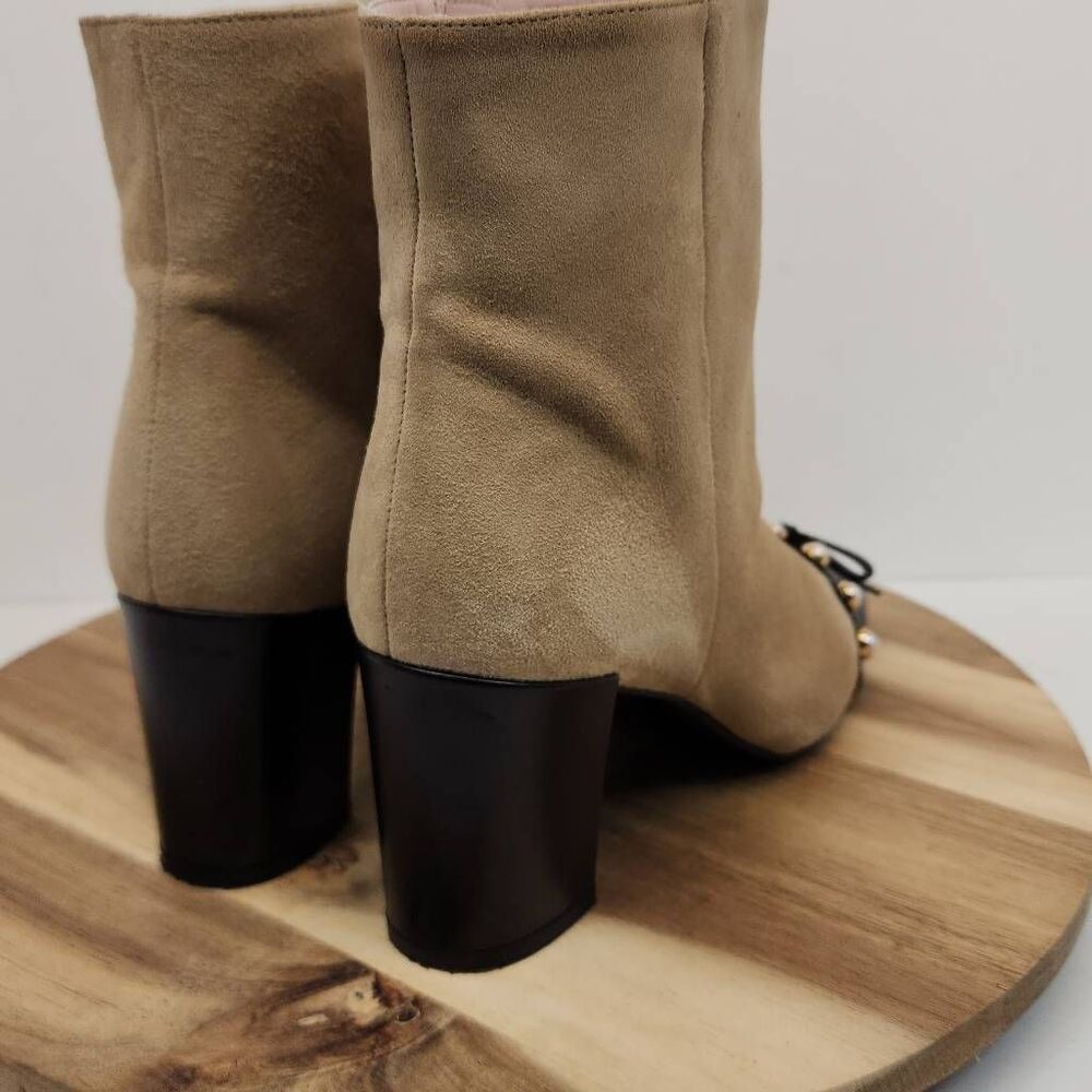 Kate Spade New York Orton Suede Pearl Coquette Ankle Boots Size 7.5 - Picture 4 of 10
